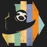 Retro Hanging Sloth Golf Towel thumb 3