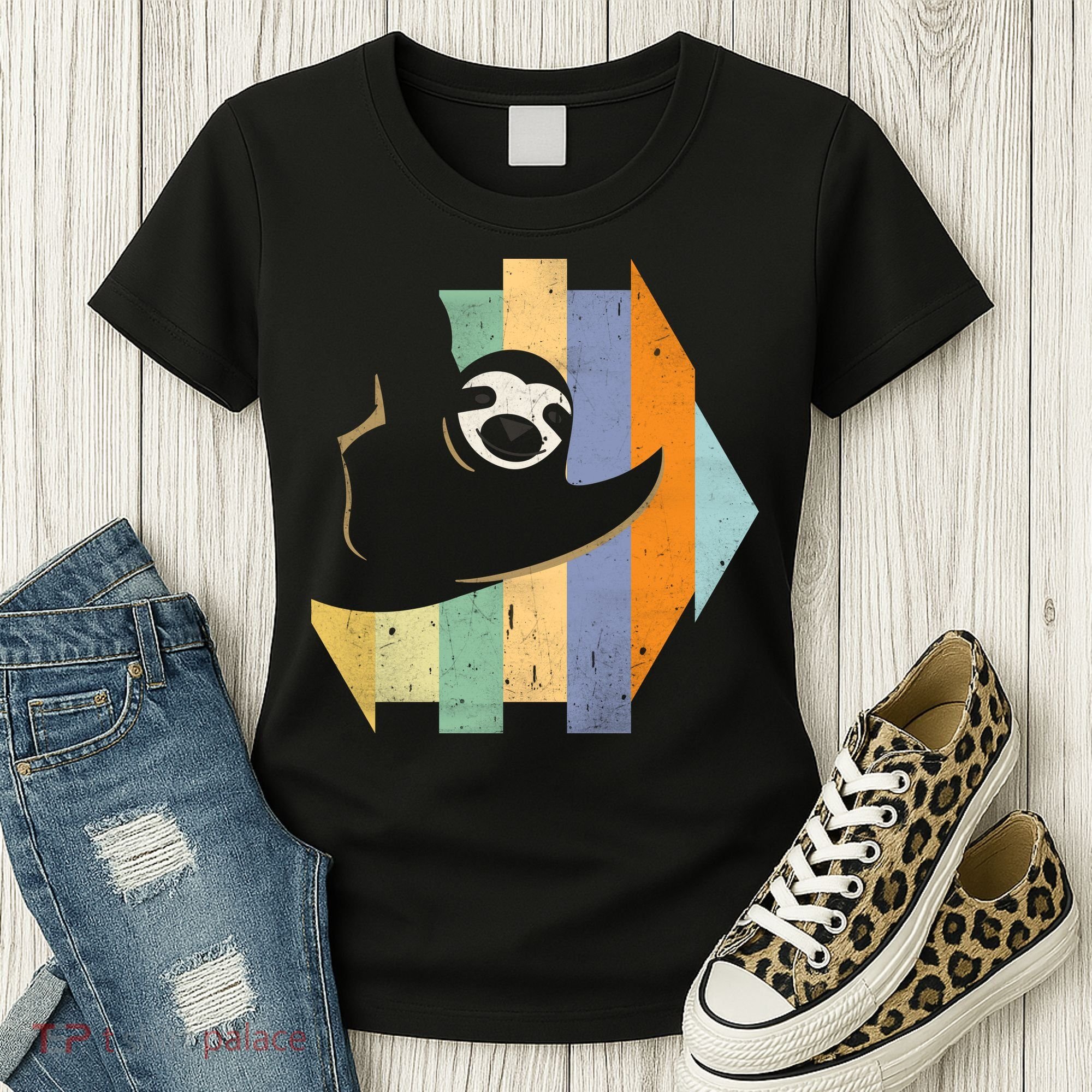 Retro Hanging Sloth Women's T-Shirt