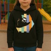Retro Hanging Sloth Kids Hoodie thumb 3