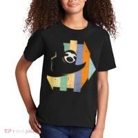 Retro Hanging Sloth Kids T-Shirt thumb 2