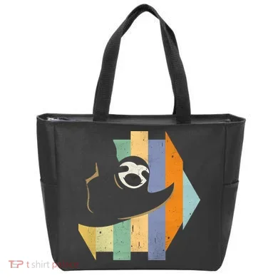 Retro Hanging Sloth Tote Bag