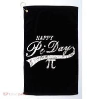 Retro Happy Pi Day 3.14 March 14th Math Geek Golf Towel thumb 0