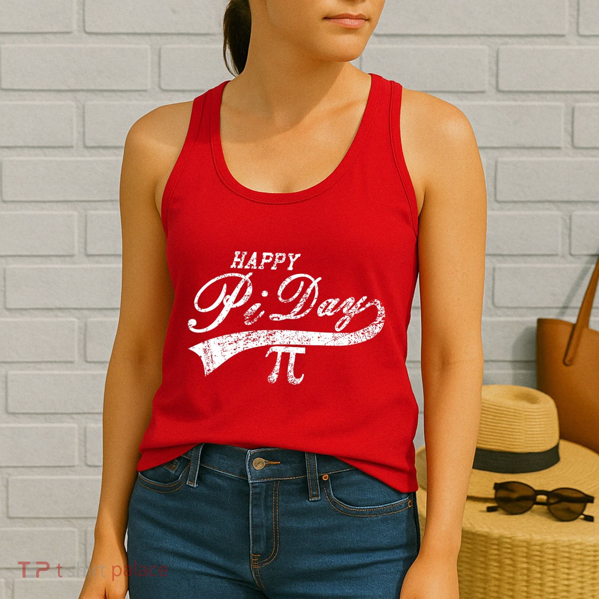 Retro Happy Pi Day 3.14 March 14th Math Geek Women's Tank Top