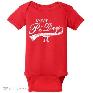 Retro Happy Pi Day 3.14 March 14th Math Geek Baby Bodysuit
