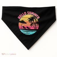 Retro Hello Summer USA-Made Doggie Bandana thumb 0