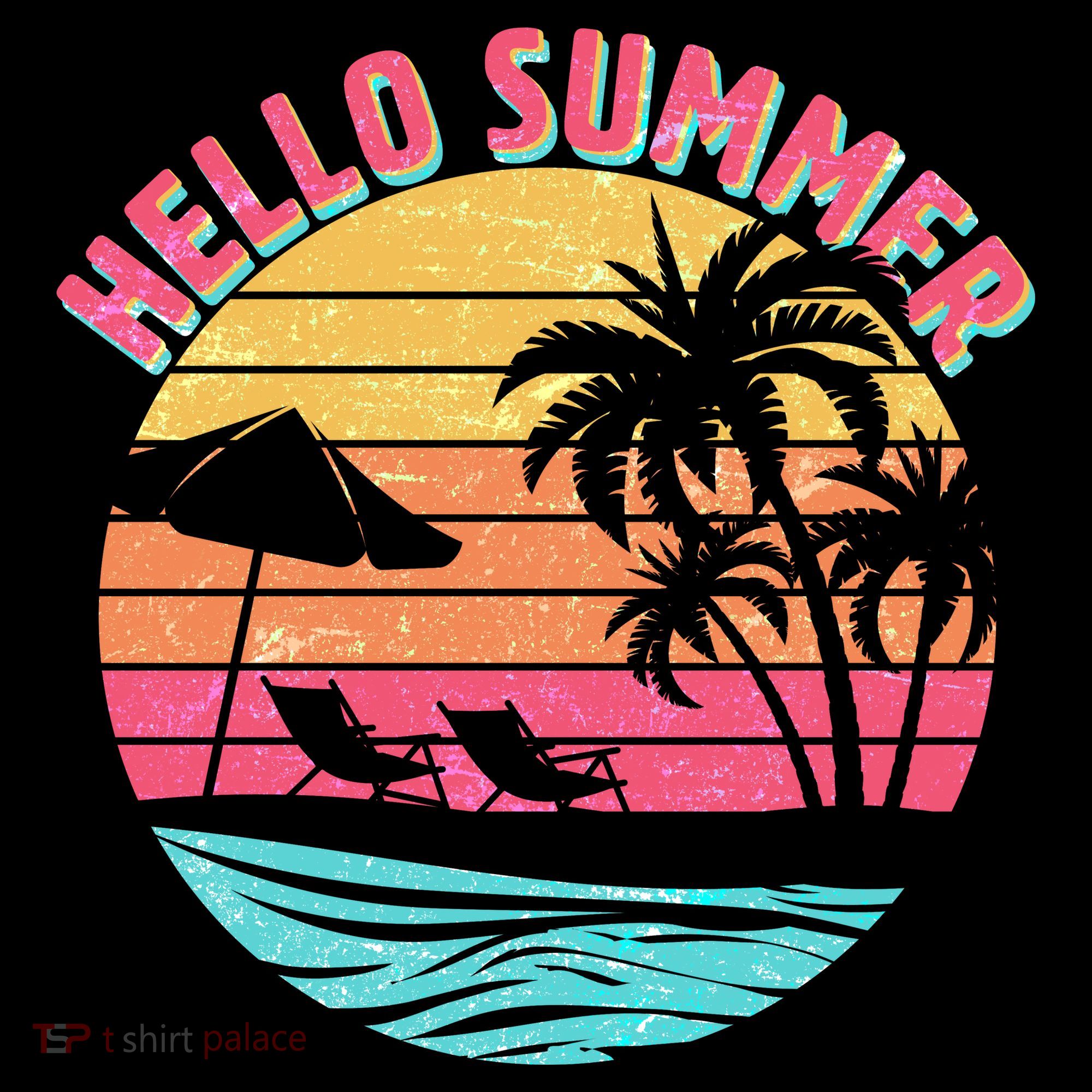 Retro Hello Summer Women's Tank Top