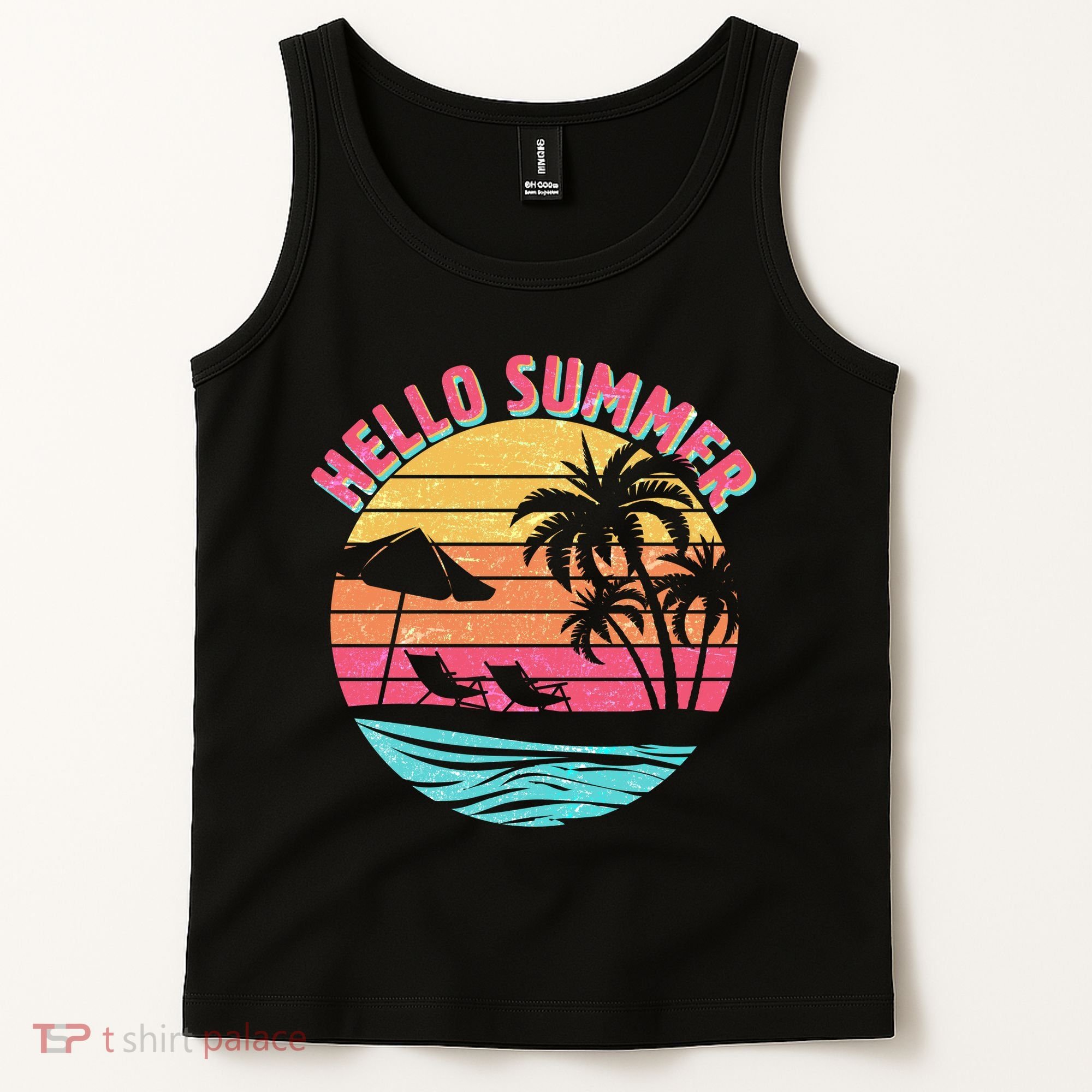 Retro Hello Summer Tank Top