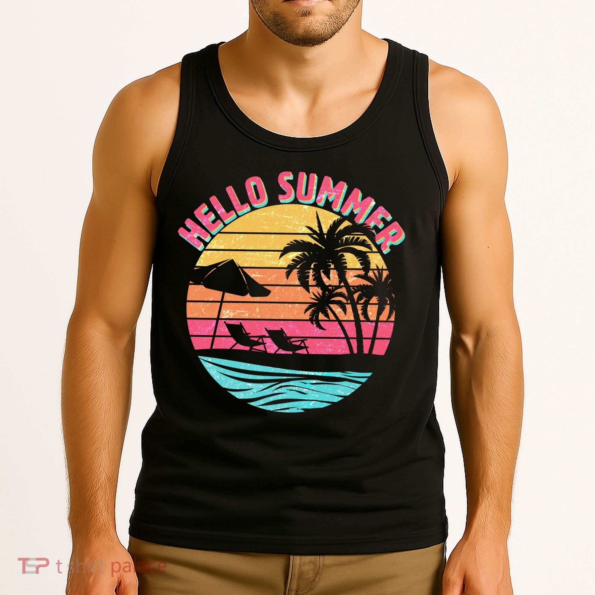 Retro Hello Summer Tank Top