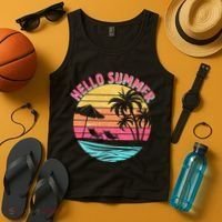Retro Hello Summer Tank Top thumb 4