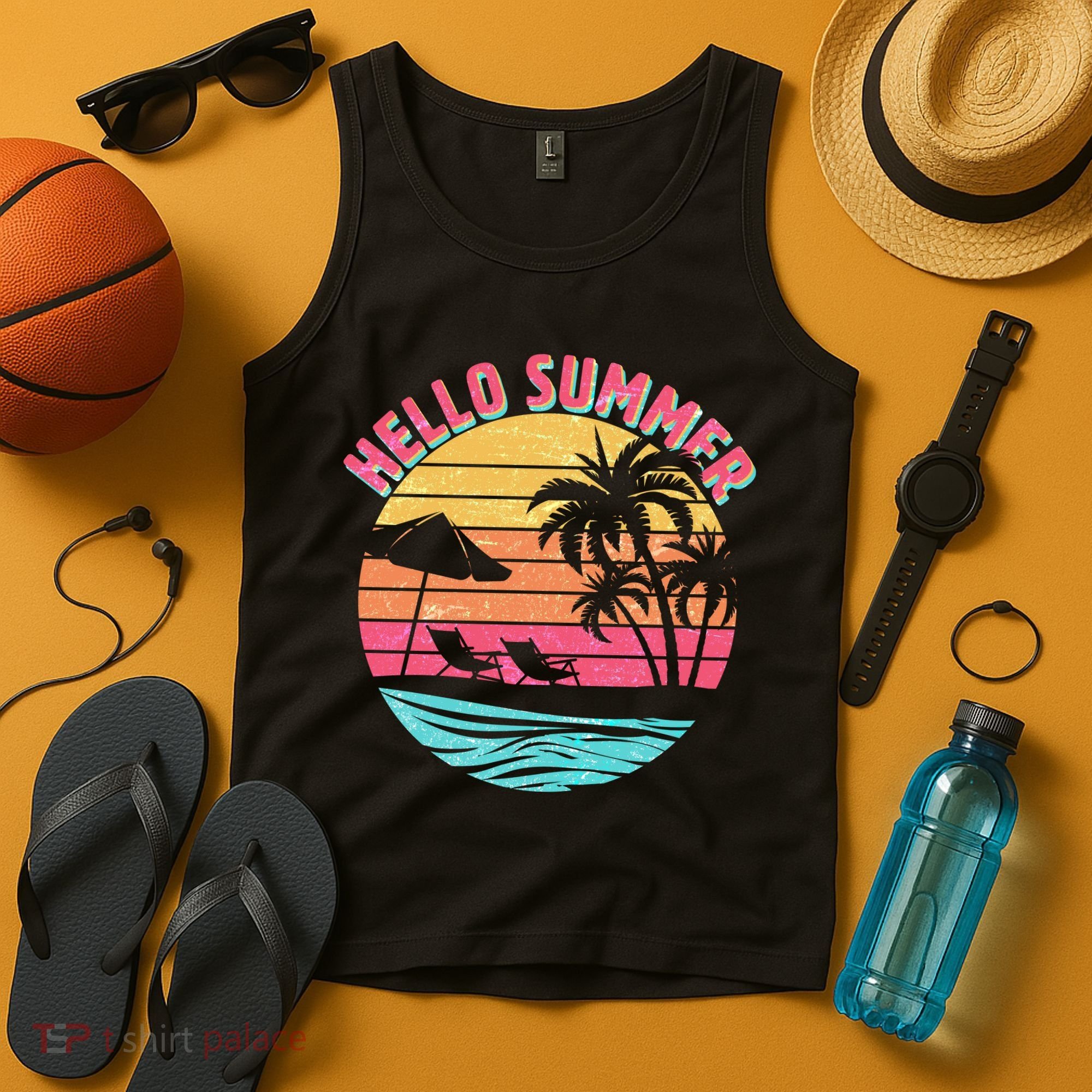 Retro Hello Summer Tank Top
