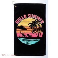 Retro Hello Summer Golf Towel thumb 0