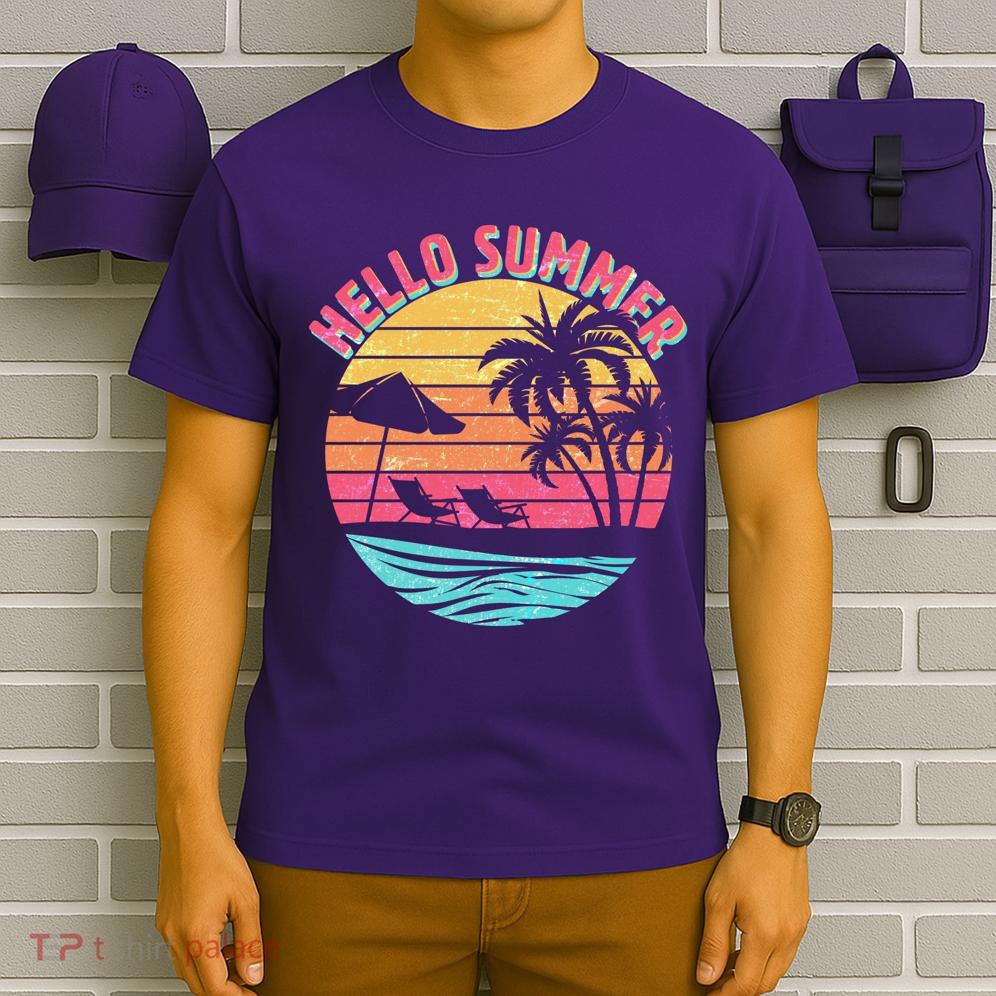 Retro Hello Summer T-Shirt