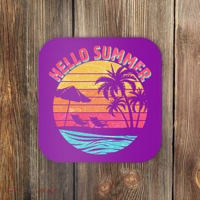 Retro Hello Summer Coaster