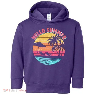 Retro Hello Summer Toddler Hoodie