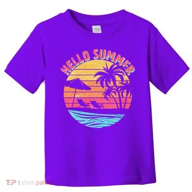 Retro Hello Summer Toddler T-Shirt