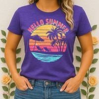 Retro Hello Summer Women's T-Shirt thumb 2