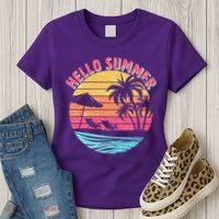 Retro Hello Summer Women's T-Shirt thumb 3