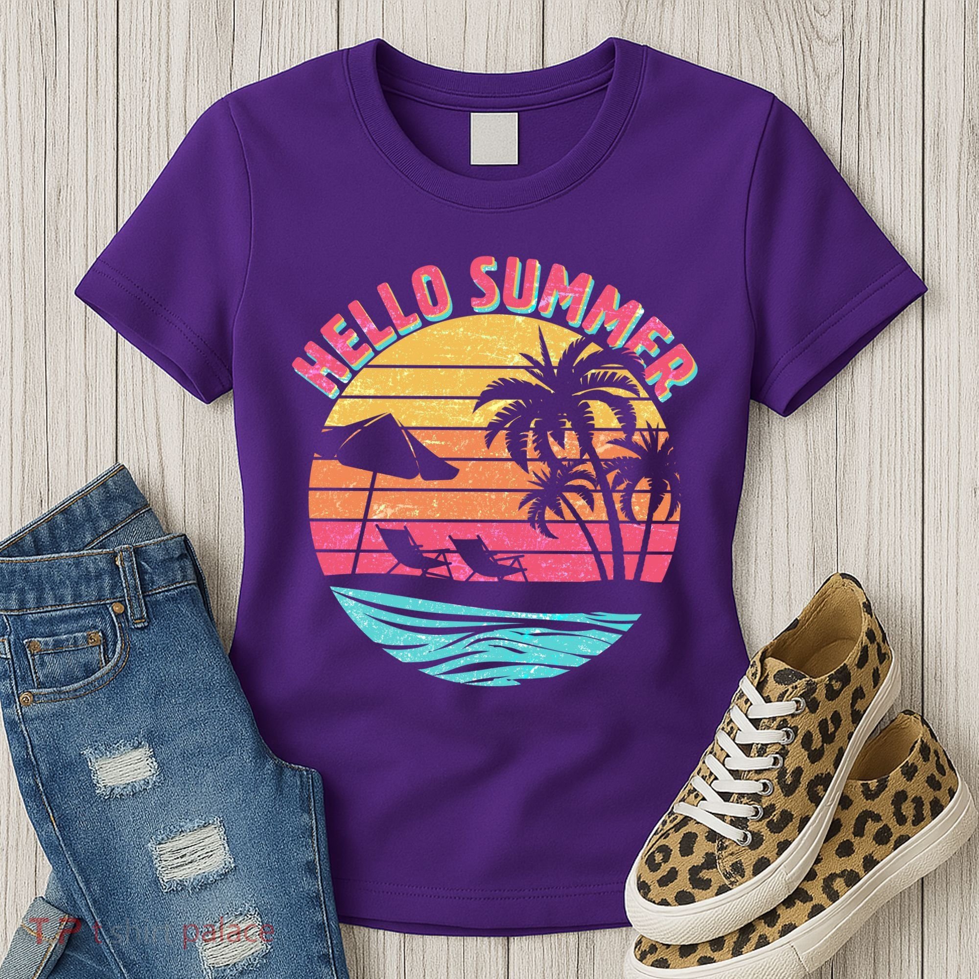 Retro Hello Summer Women's T-Shirt