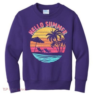 Retro Hello Summer Kids Sweatshirt
