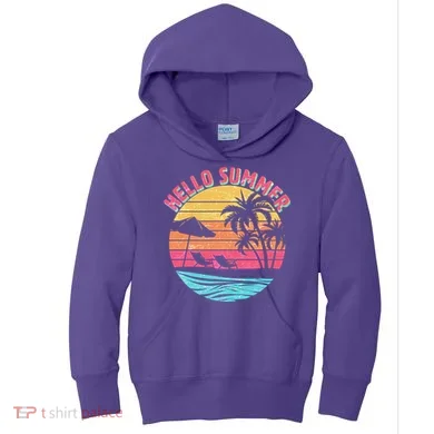 Retro Hello Summer Kids Hoodie