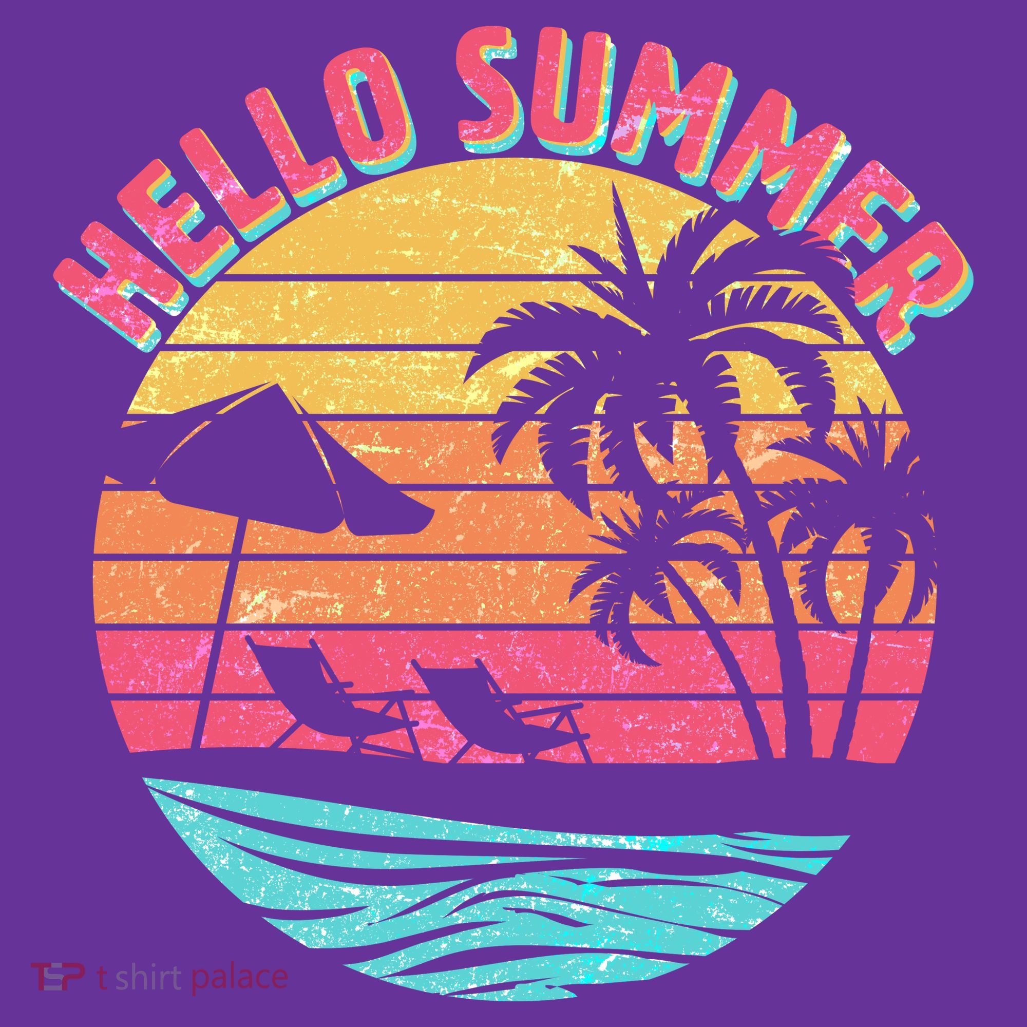 Retro Hello Summer Kids Hoodie