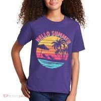 Retro Hello Summer Kids T-Shirt thumb 2