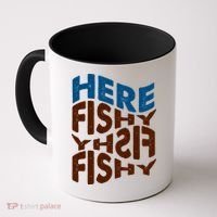 Retro Here Fishy Fishy Fishy Coffee Mug thumb 0