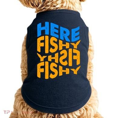 Retro Here Fishy Fishy Fishy Doggie Tank