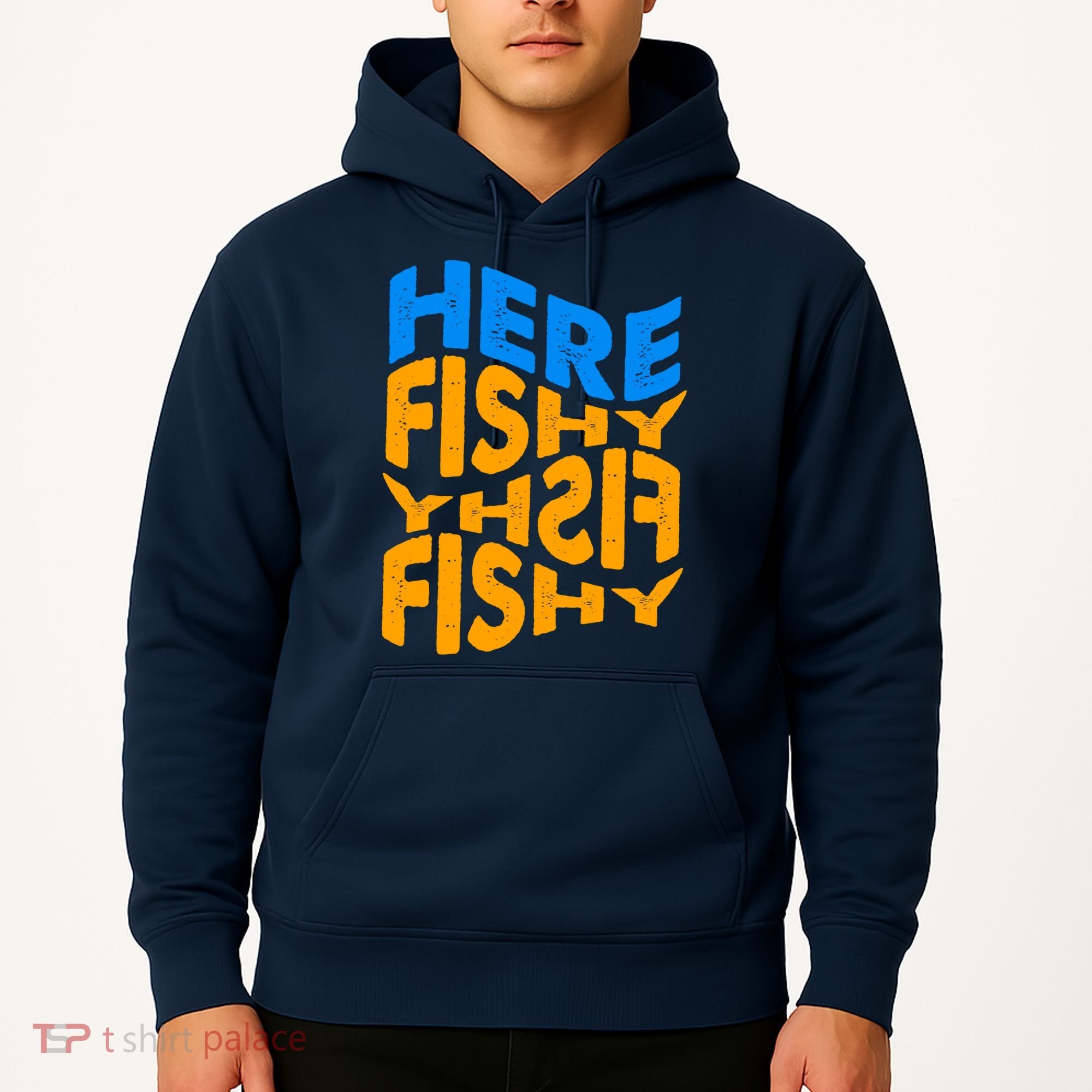 Retro Here Fishy Fishy Fishy Hoodie