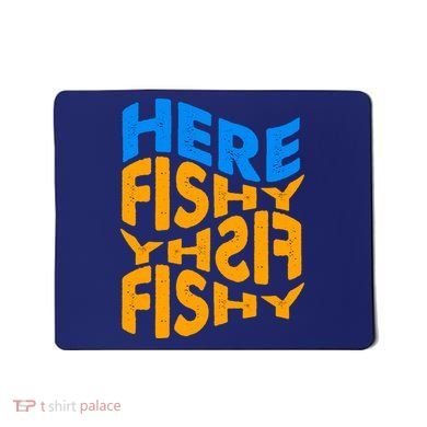 Retro Here Fishy Fishy Fishy Mousepad
