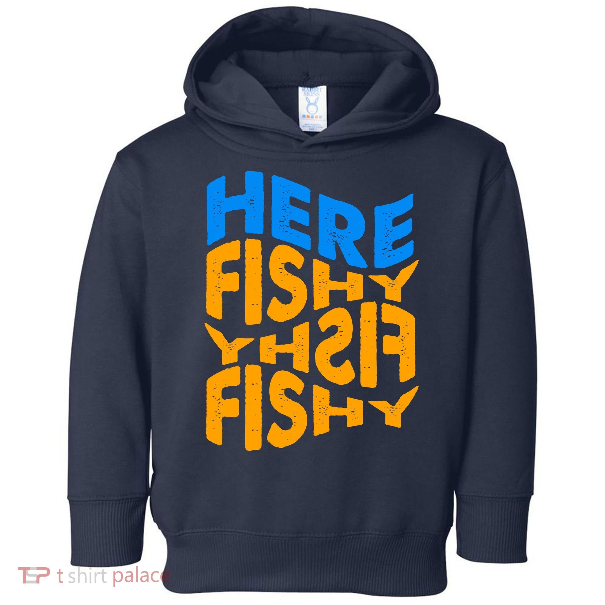 Retro Here Fishy Fishy Fishy Toddler Hoodie