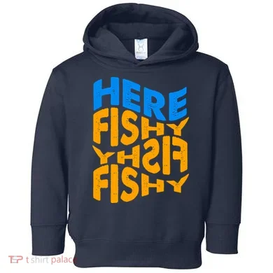 Retro Here Fishy Fishy Fishy Toddler Hoodie