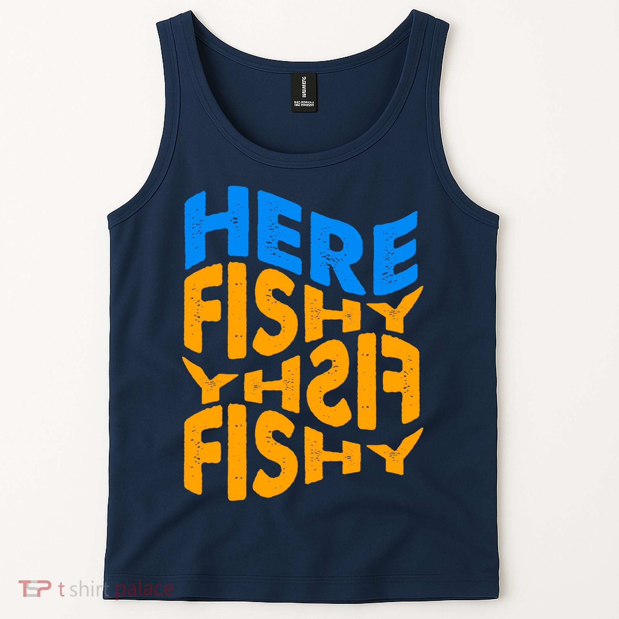Retro Here Fishy Fishy Fishy Tank Top