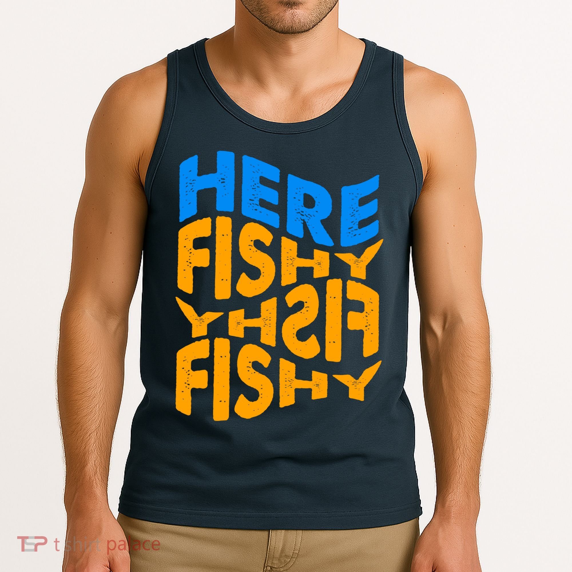 Retro Here Fishy Fishy Fishy Tank Top