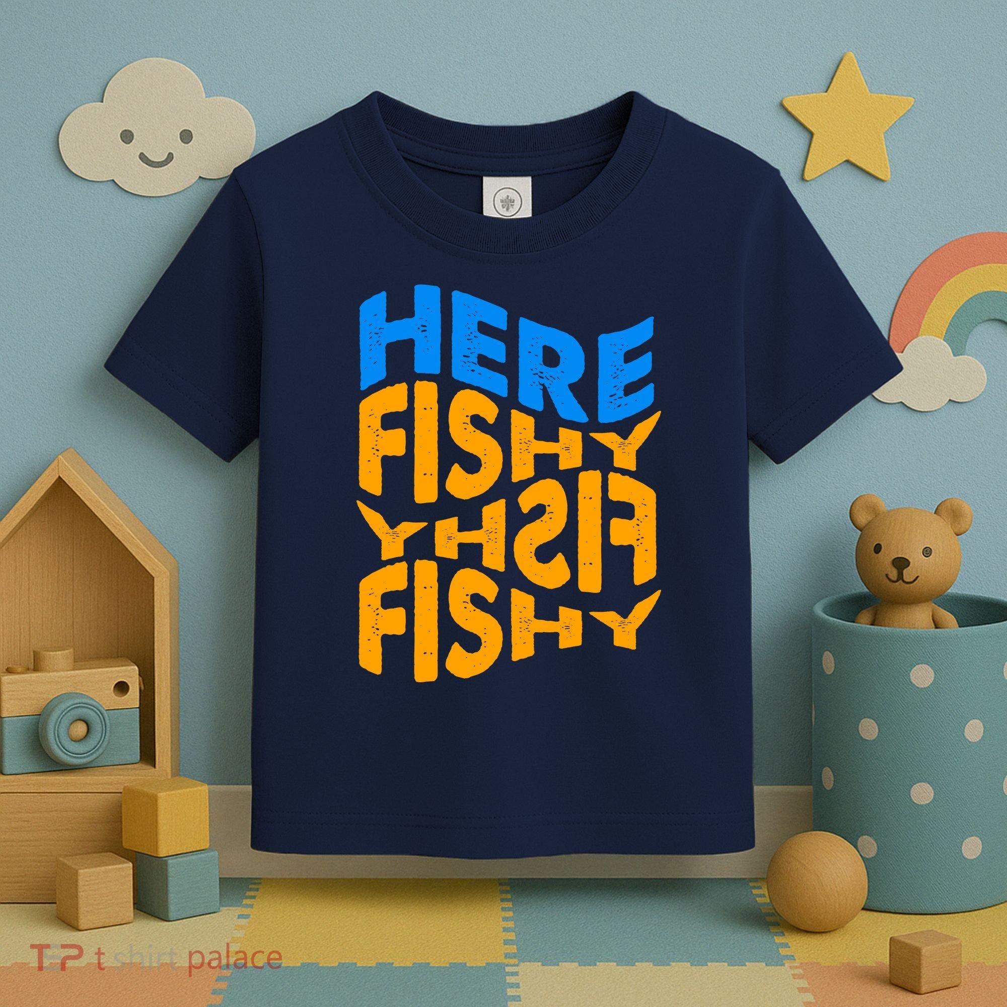 Retro Here Fishy Fishy Fishy Toddler T-Shirt