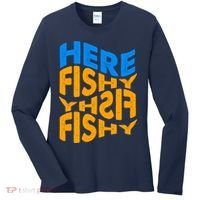 Retro Here Fishy Fishy Fishy Women's Long Sleeve Shirt thumb 0