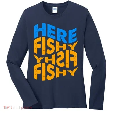 Retro Here Fishy Fishy Fishy Women's Long Sleeve Shirt