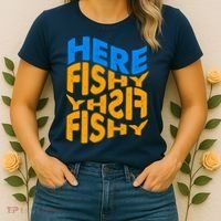 Retro Here Fishy Fishy Fishy Women's T-Shirt thumb 2