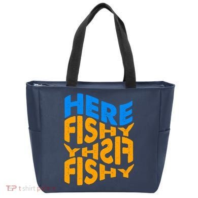 Retro Here Fishy Fishy Fishy Tote Bag