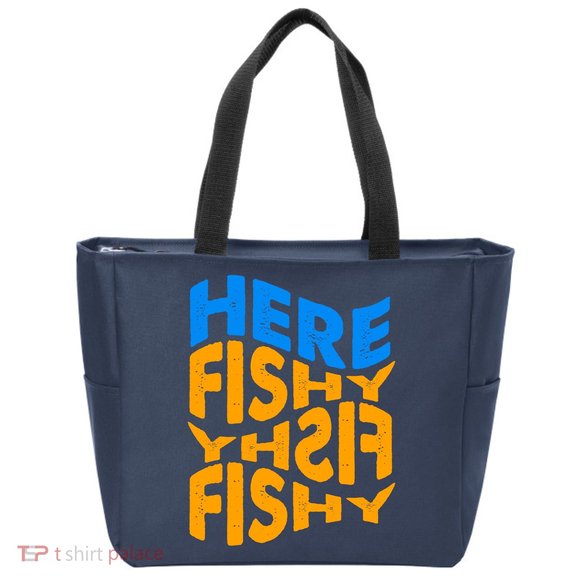 Retro Here Fishy Fishy Fishy Tote Bag