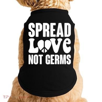 Retro Hippie Spread Love Not Germs Doggie Tank