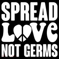 Retro Hippie Spread Love Not Germs Bucket Hat thumb 4