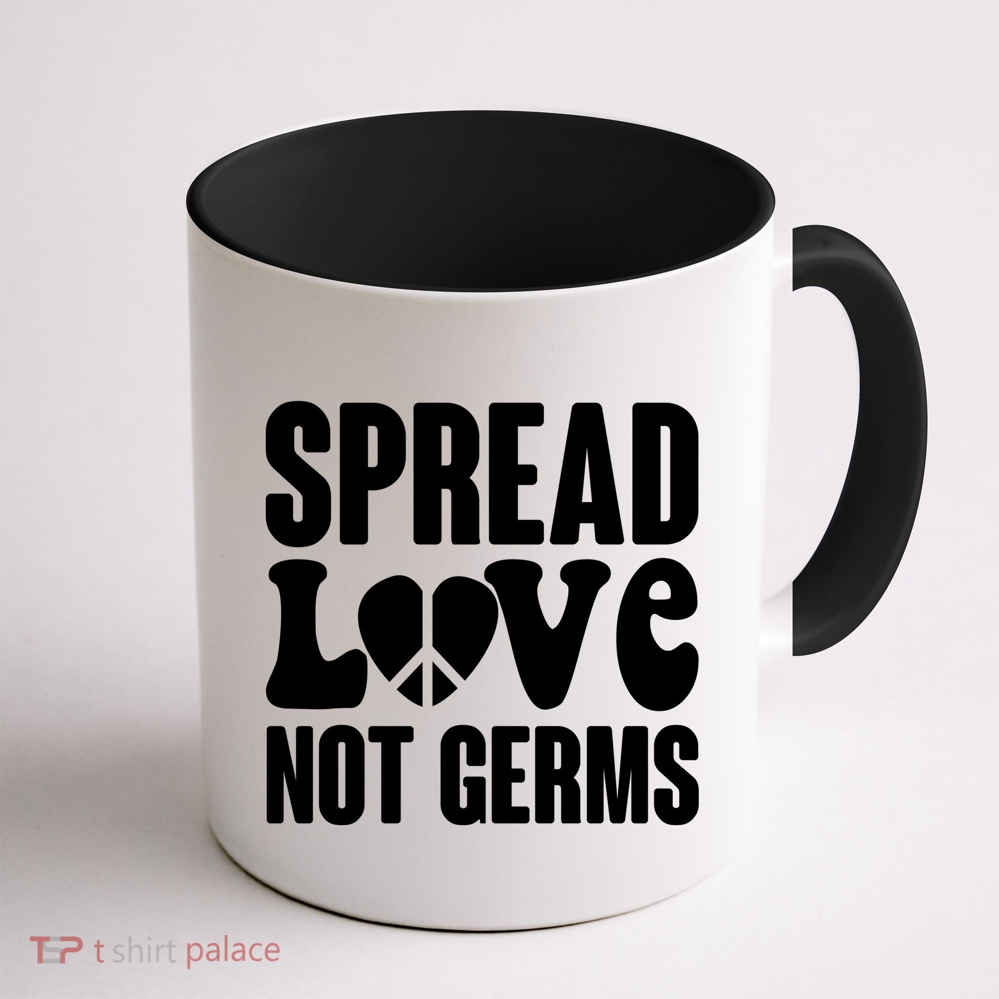 Retro Hippie Spread Love Not Germs Coffee Mug