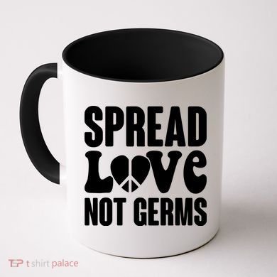 Retro Hippie Spread Love Not Germs Coffee Mug