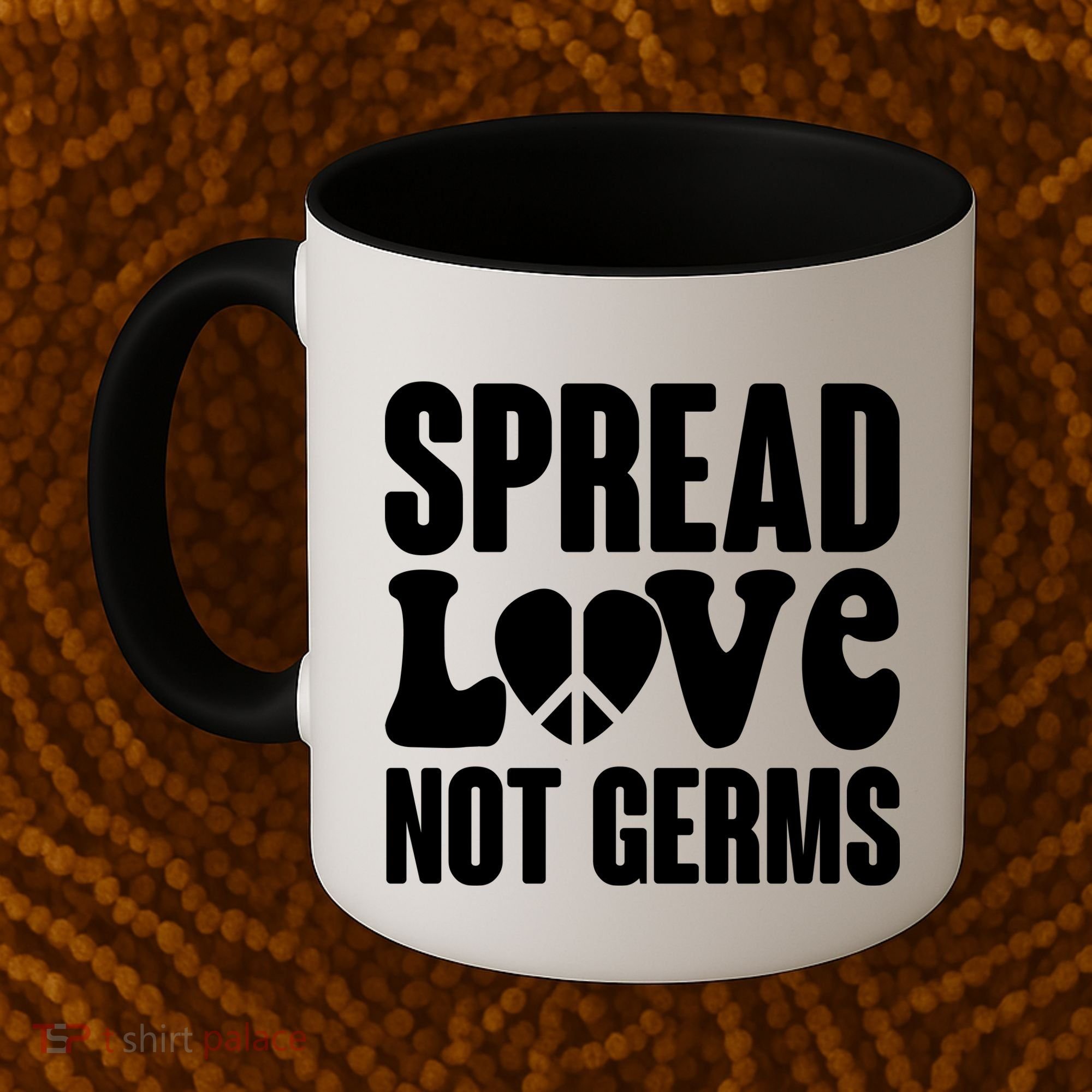Retro Hippie Spread Love Not Germs Coffee Mug