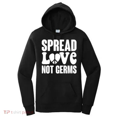 Retro Hippie Spread Love Not Germs Women's Hoodie