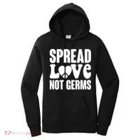 Retro Hippie Spread Love Not Germs Women's Hoodie thumb 0