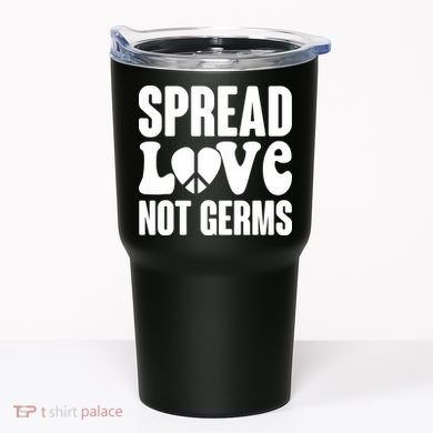 Retro Hippie Spread Love Not Germs Tumbler