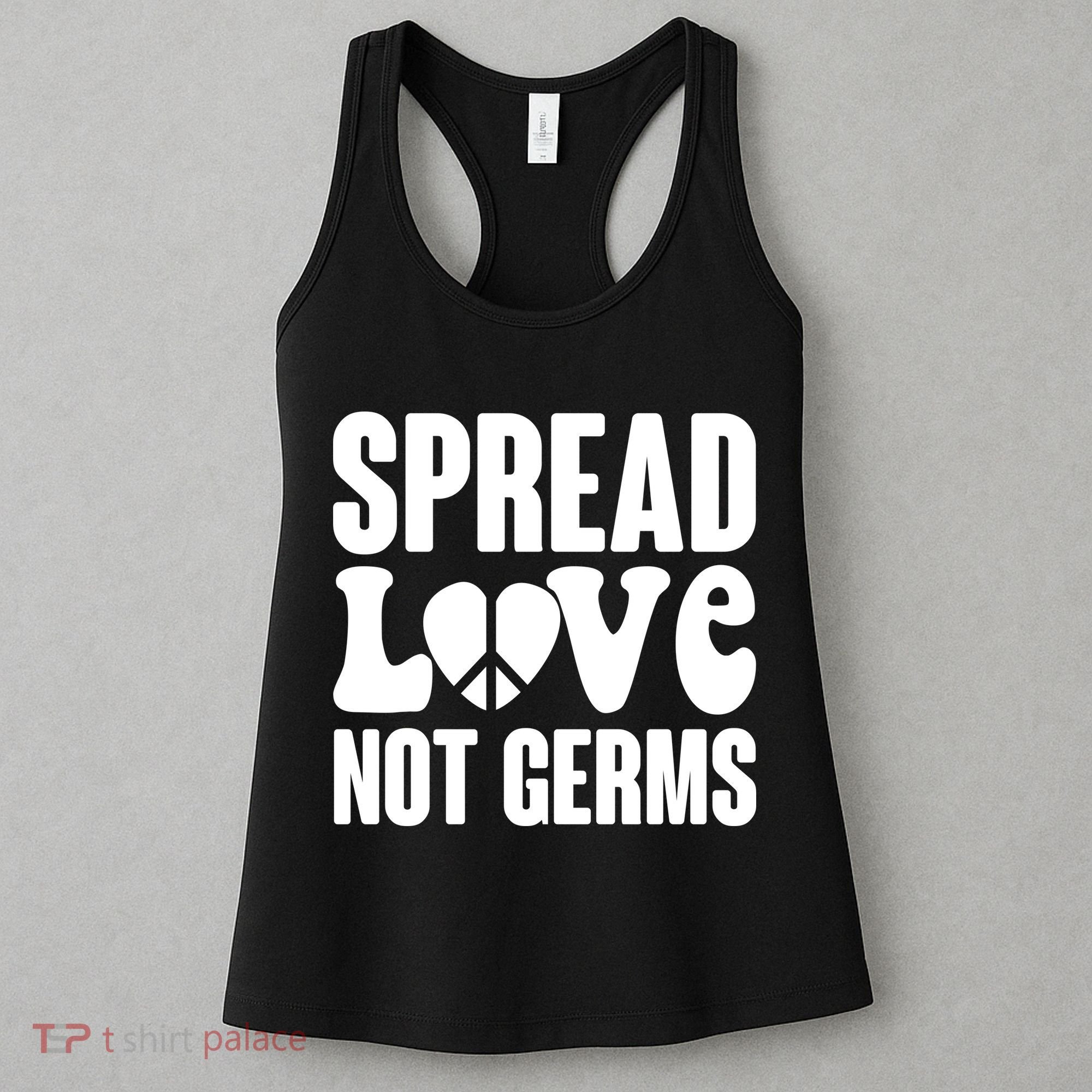 Retro Hippie Spread Love Not Germs Women's Tank Top
