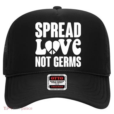 Retro Hippie Spread Love Not Germs Hat